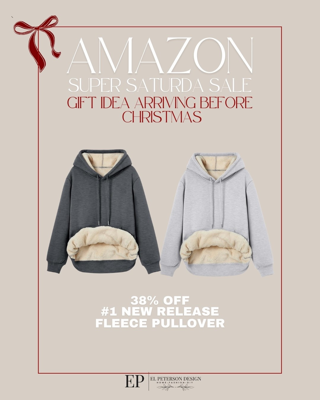 Amazon 
Super Sat Deals Arriving before Christmas 
Fleece pullover 

#LTKFindsUnder50 #LTKFindsUnder100 #LTKSaleAlert