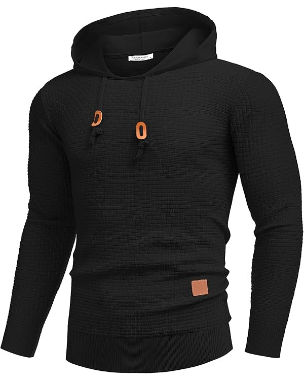 COOFANDY Men's Knitted Hoodies Hipster Casual Hooded Sweatshirt Long Sleeve Pullover Sweaters Sli... | Amazon (US)