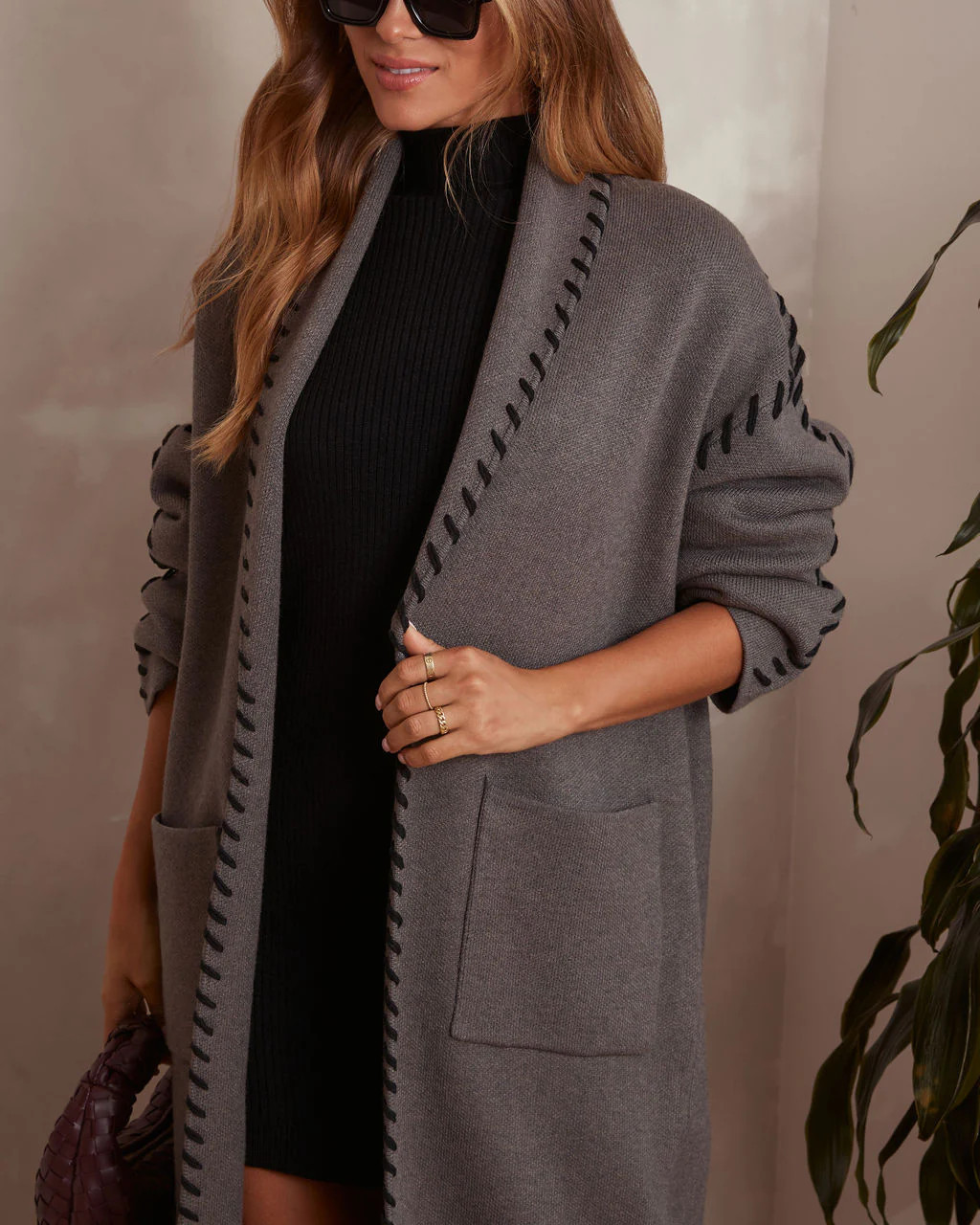 Warm Harvest Contrast Stitch Duster Coat | VICI