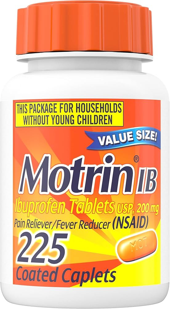 Motrin IB, Ibuprofen 200mg Tablets for Fever, Muscle Aches, Headache & Backache, 225 Ct | Amazon (US)