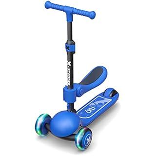 3 Wheeled Scooter for Kids - Stand & Cruise Child/Toddlers Toy Folding Kick Scooters w/Adjustable... | Amazon (US)