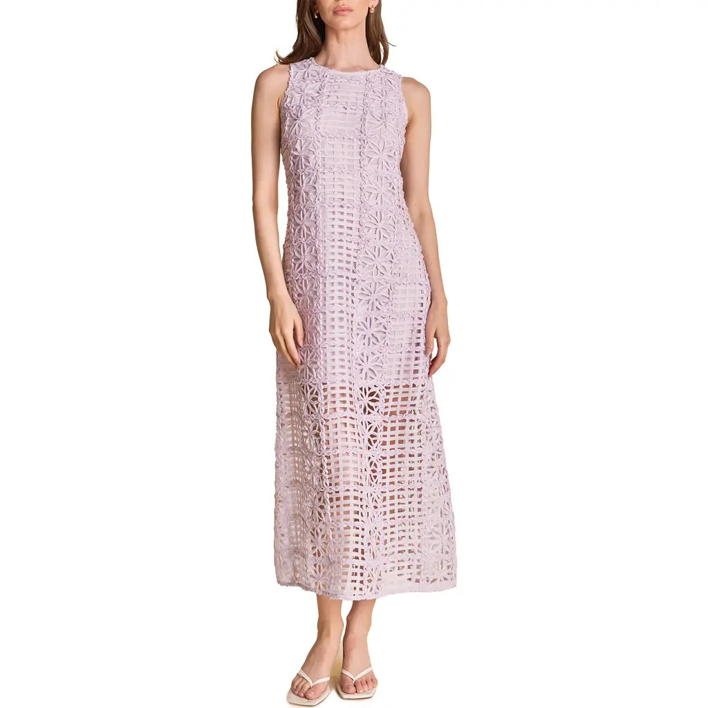 Endless Rose Textured Sleeveless Maxi Dress in Lilac at Nordstrom, Size Medium | Nordstrom