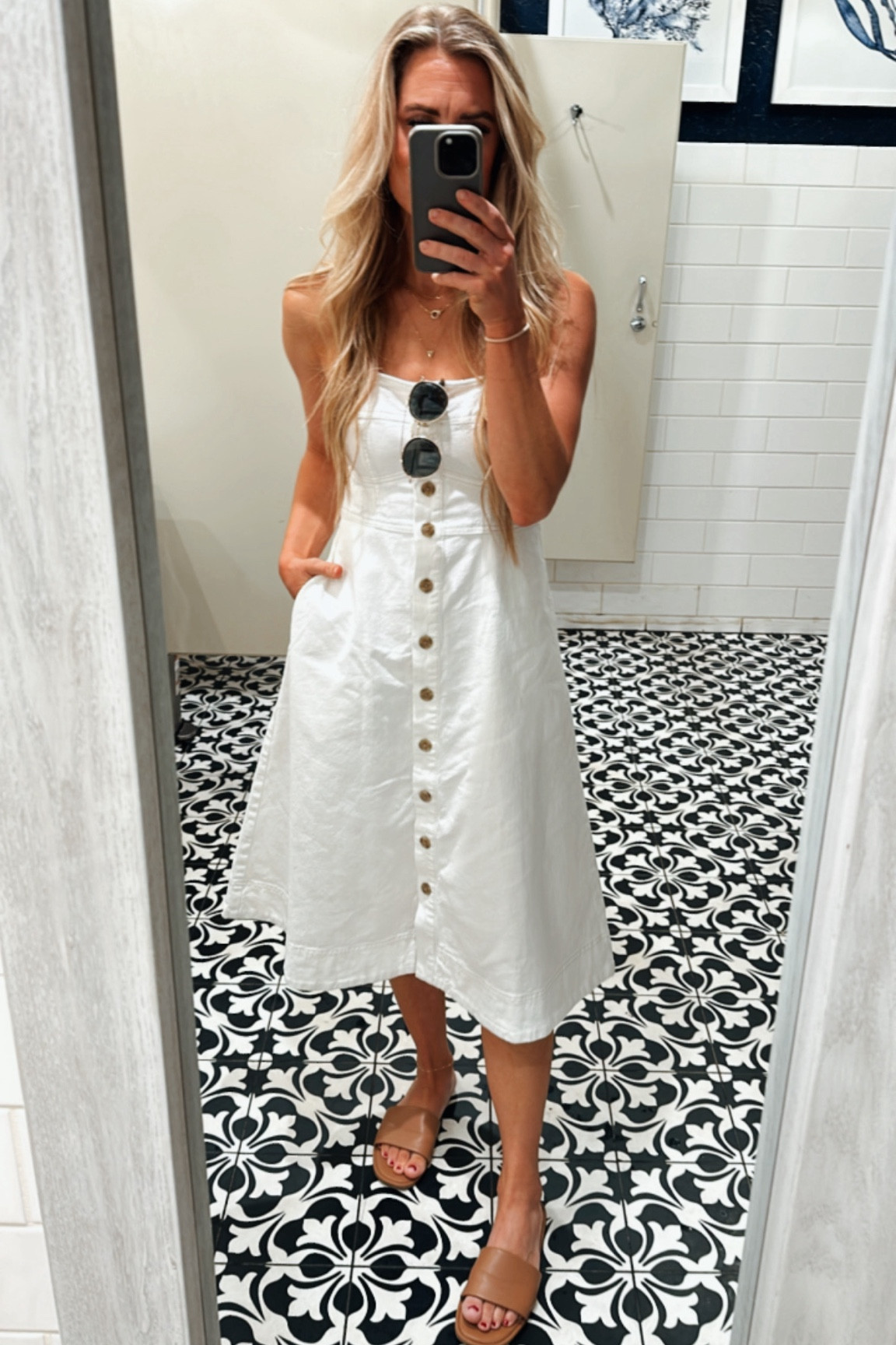 Target white denim dress
Wearing a small

#LTKSeasonal #LTKFindsUnder50