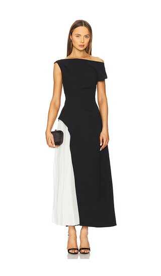 Sudden Midi Dress in Black & Ivory | Revolve Clothing (Global)