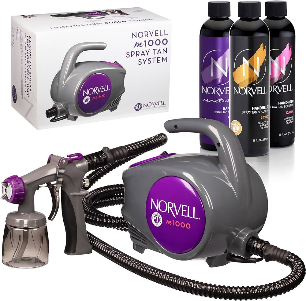 Norvell Sunless Kit - M1000 Mobile HVLP Spray Tan Airbrush Machine + 8 oz Tanning Solutions in Ul... | Amazon (US)