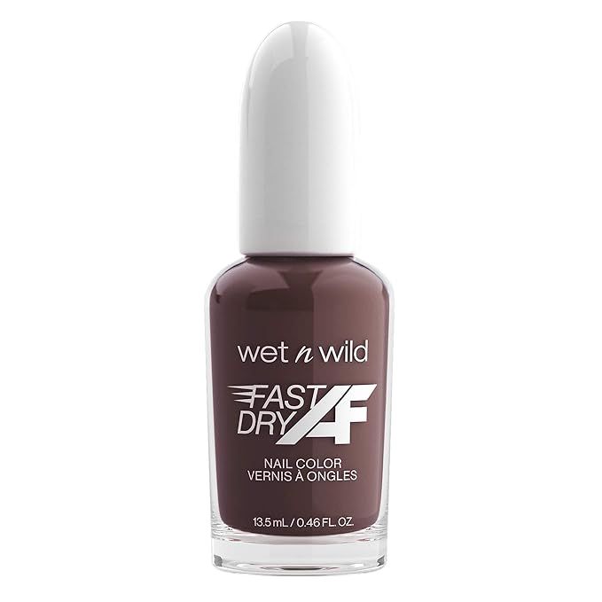 Wet n Wild Fast Dry AF Nail Color, Long-Lasting Nail Polish, Get Stoned (Brown) | Amazon (US)