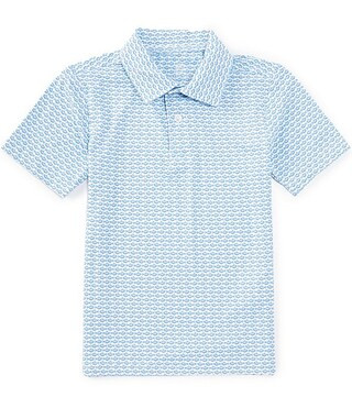 Little Boys Fish Print Synthetic Polo Shirt | Dillard's