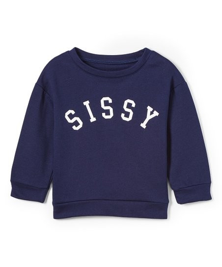 Navy & White 'Sissy' Sweatshirt - Infant & Toddler | Zulily