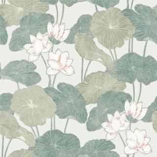 RoomMates Lily Pad Peel and Stick Wallpaper (Covers 28.18 sq. ft.) RMK11438WP - The Home Depot | The Home Depot