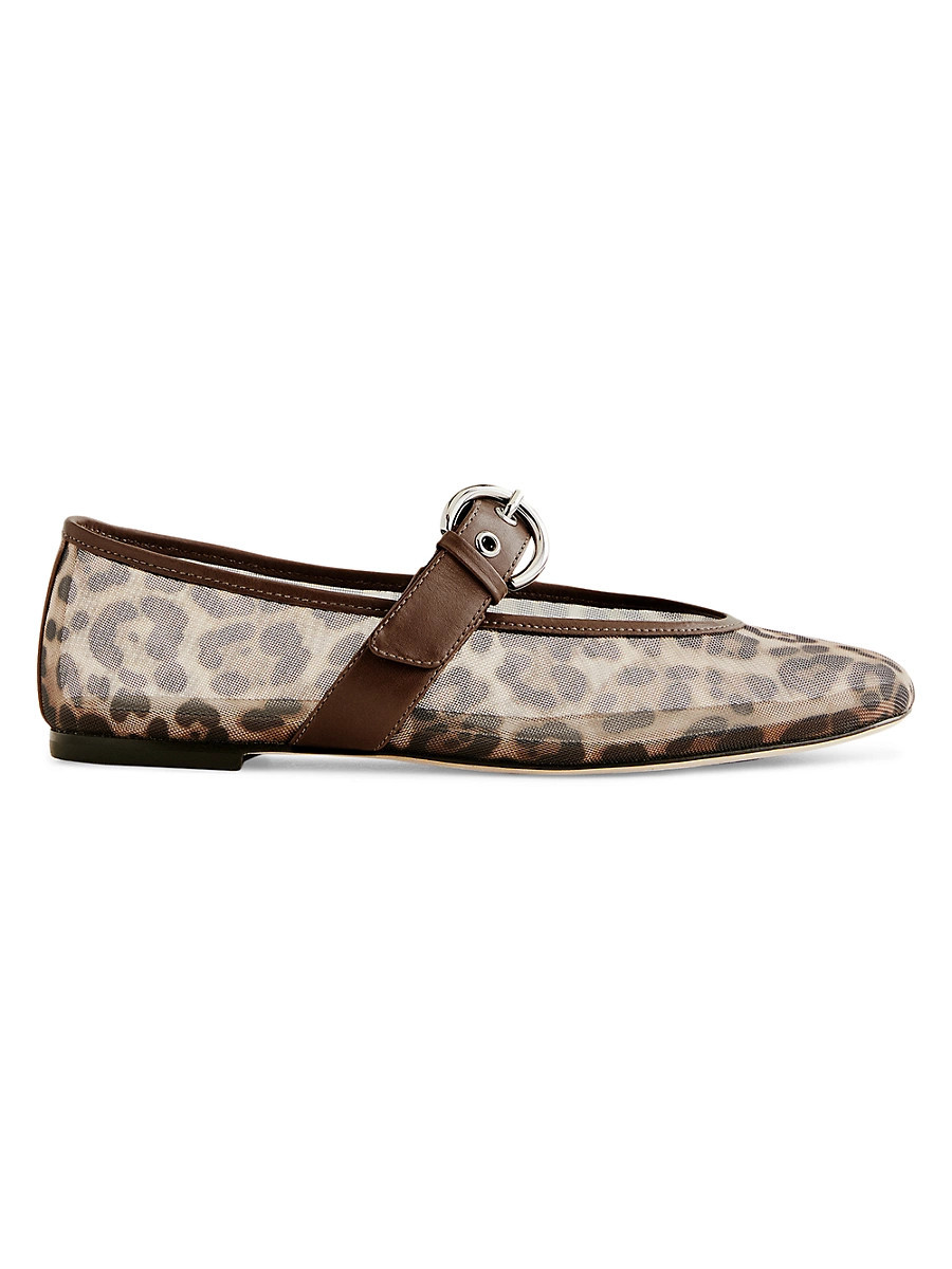 Women's Bethany Mesh Ballet Flats - Leopard - Size 9.5 | Saks Fifth Avenue