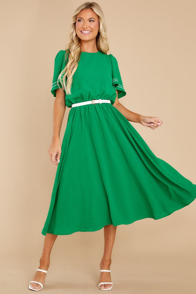 My Lucky Day Green Midi Dress | Red Dress 