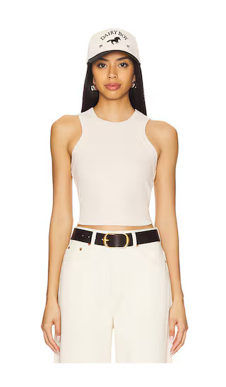 Detra Ribbed Tank in Bone | Revolve Clothing (Global)