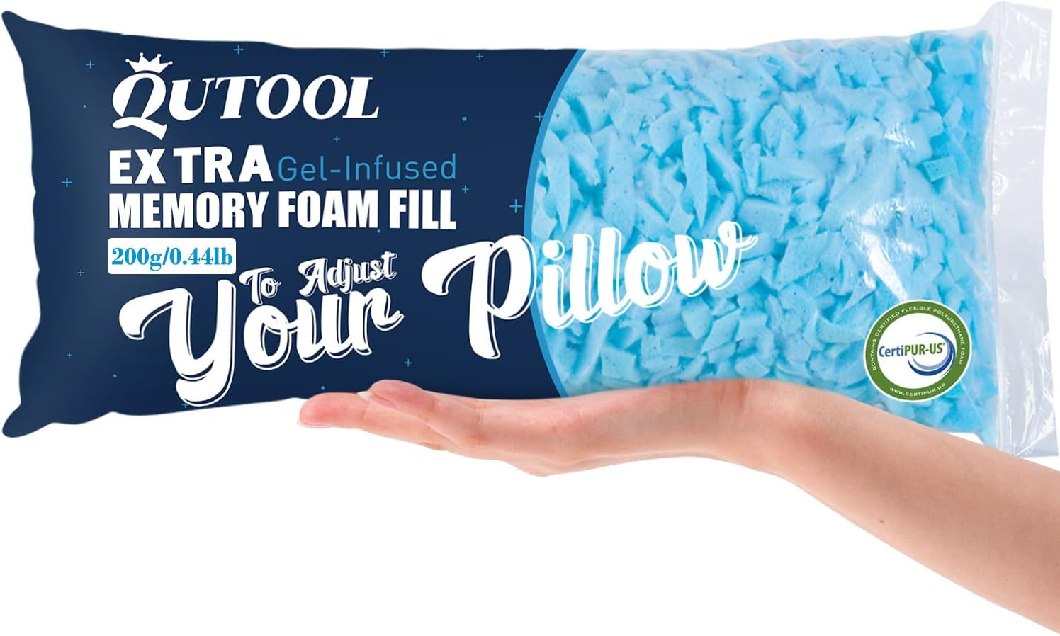 QUTOOL 0.44lb Bean Bag Chair Filler Premium Replacement Shredded Memory Foam Filling for Pillows ... | Amazon (US)