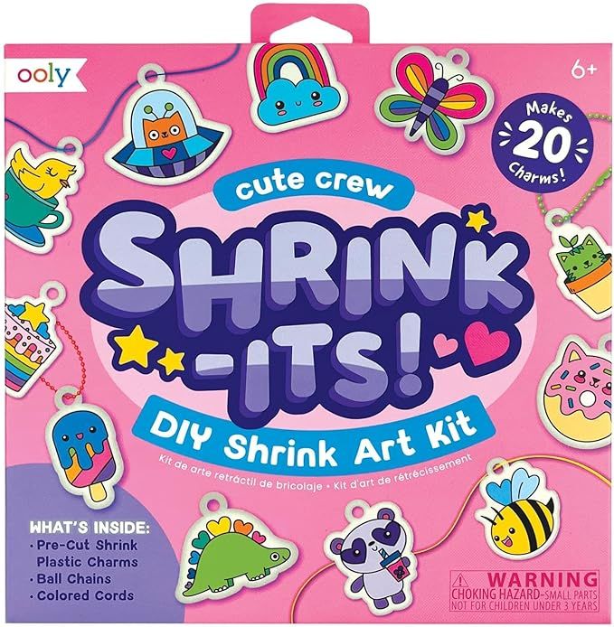 Ooly Shrink-Its! 28 PC DIY Shrinking Art Kit That Creates Charms and Tags, Includes 20 Plastic Pr... | Amazon (US)