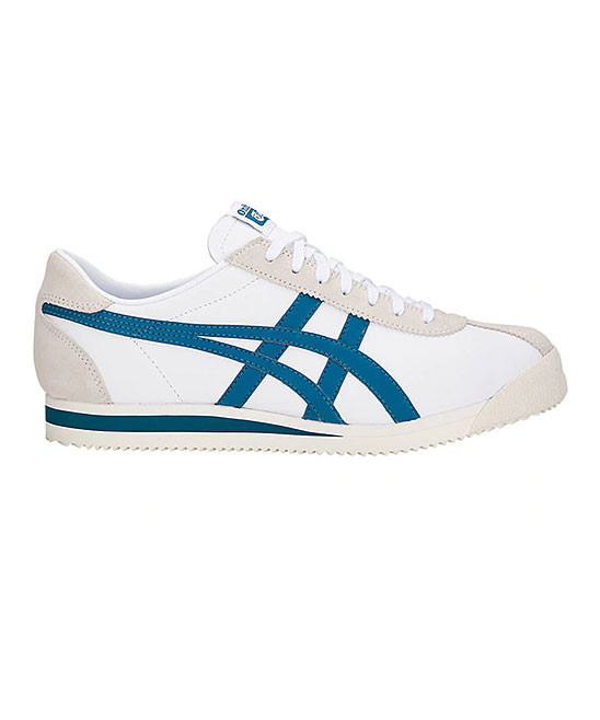 ASICS Men's Running Shoes WHITE/DEEP - White & Deep Sapphire Tiger Corsair Sneaker - Men | Zulily