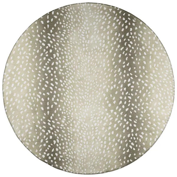Addison Safari Gazelle Animal Print Area Rug - 8' x 8' - Fawn | Bed Bath & Beyond