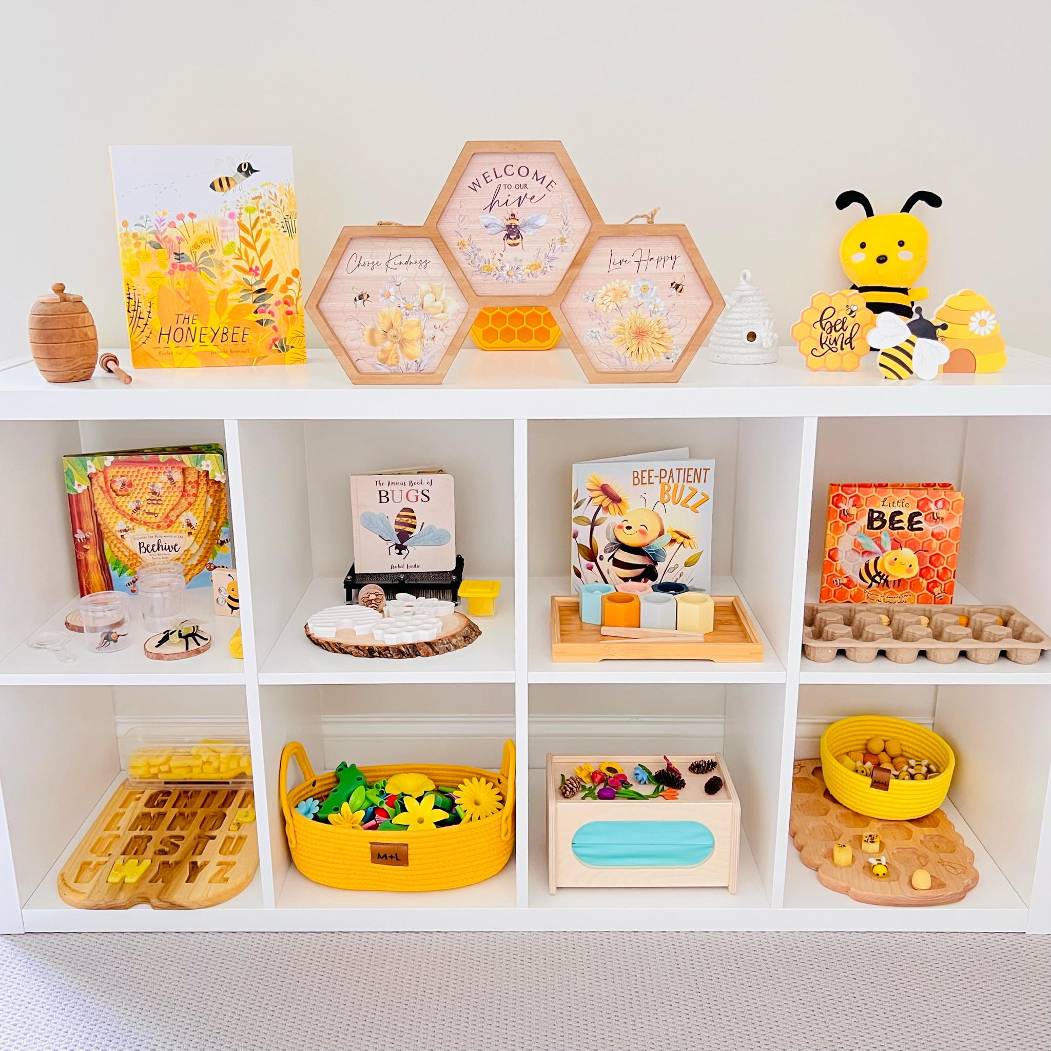All the buzz! This bee playshelf has been so much fun for my 4.5 and 2.5 year olds!

Toy rotation / Kids activities / Toys for kids / Kids toys / World Bee Day

#LTKfamily #LTKSeasonal #LTKkids