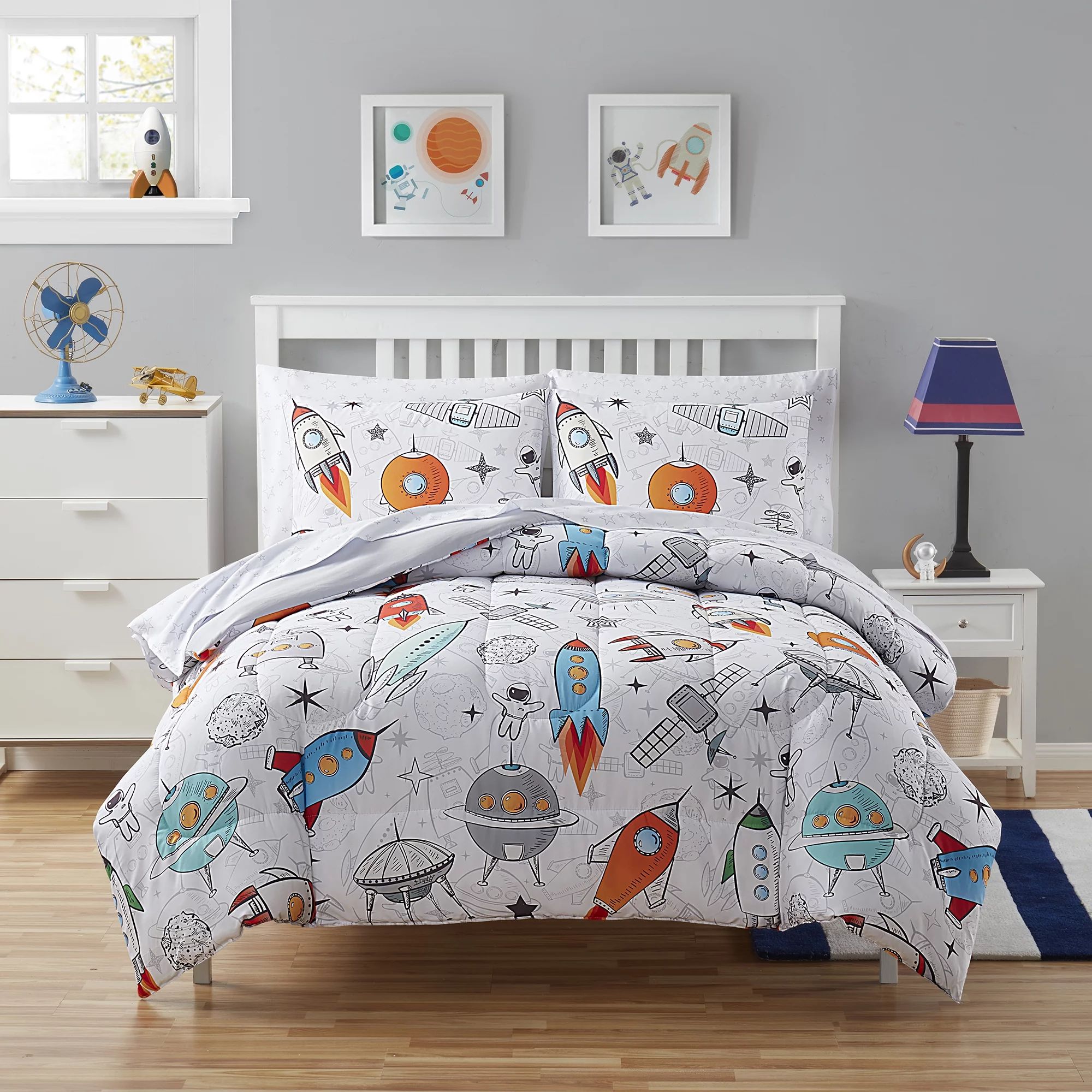 Sweet Home Collection Kids Floating in Space Bed in a Bag 7 Piece Comforter, Sham & Sheet Set - W... | Walmart (US)