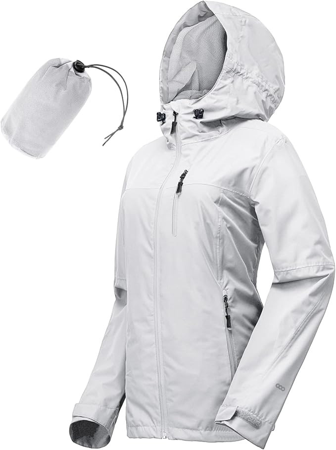 33,000ft Packable Rain Jacket Women Lightweight Waterproof Raincoat with Hood Cycling Bike Jacket... | Amazon (US)