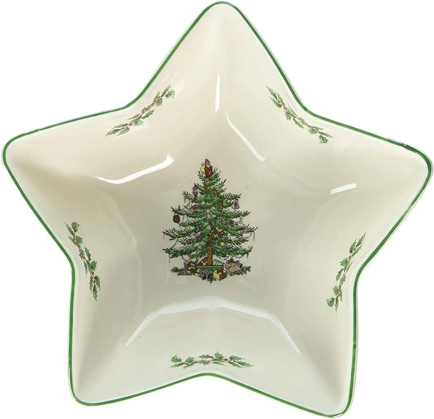 Spode Christmas Tree Star Serving Bowl | 6.25 Inch Serving Bowl for Sides, Nuts, Candy and Holida... | Amazon (US)
