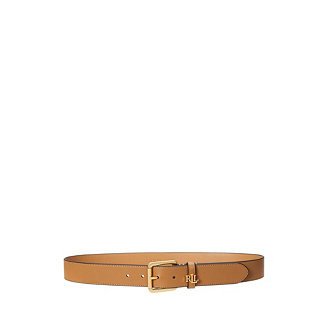 Lauren Ralph Lauren Logo-Keeper Leather Belt - Macy's | Macy's