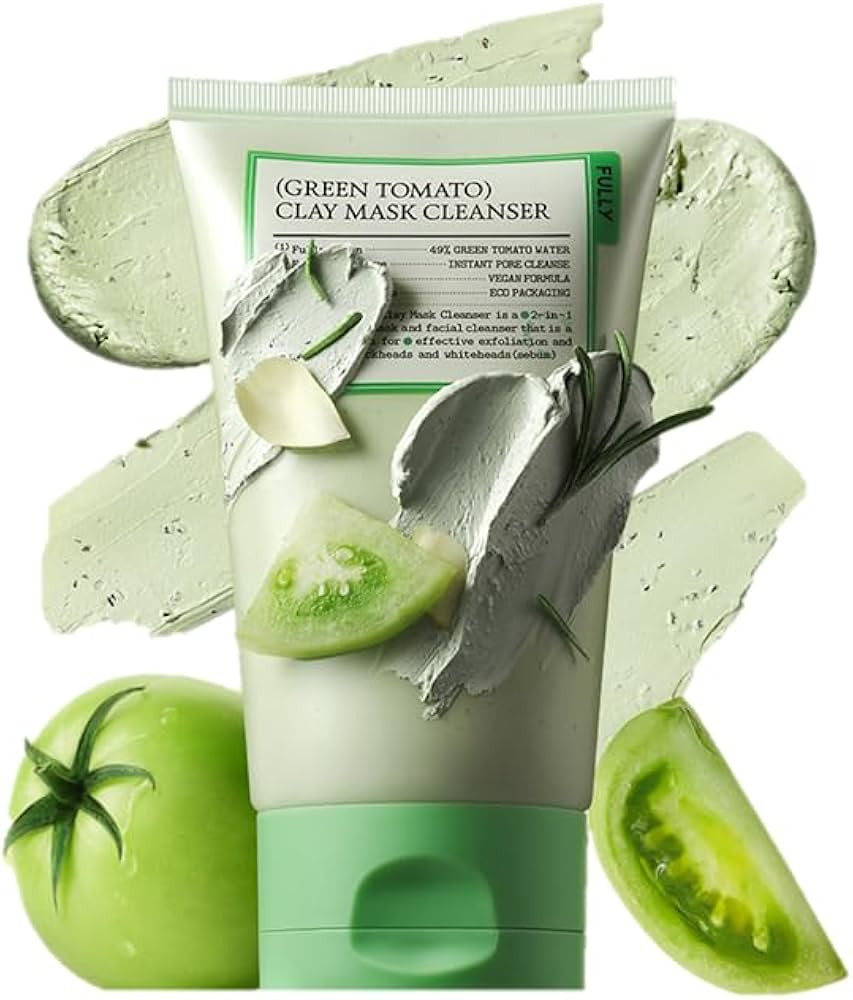 FULLY Green Tomato Clay Mask Cleanser, Pore Purifying with 49% Green Tomato Extract, Sebum & Clog... | Amazon (US)