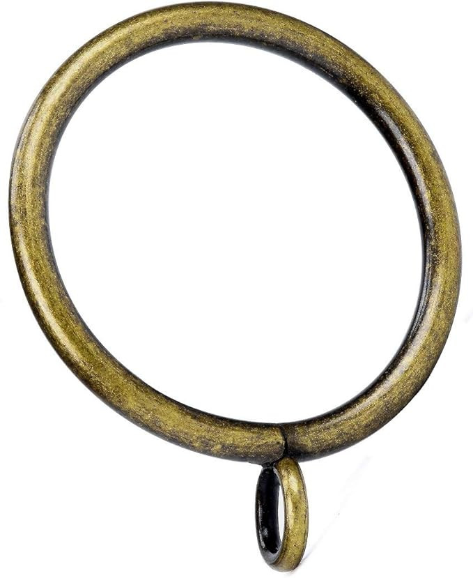 36 Pcs 1.5-Inch Inner Diameter Curtain Rings with Eyelets,Fits Up to 1 1/4-Inch Rod - Antique Bra... | Amazon (US)