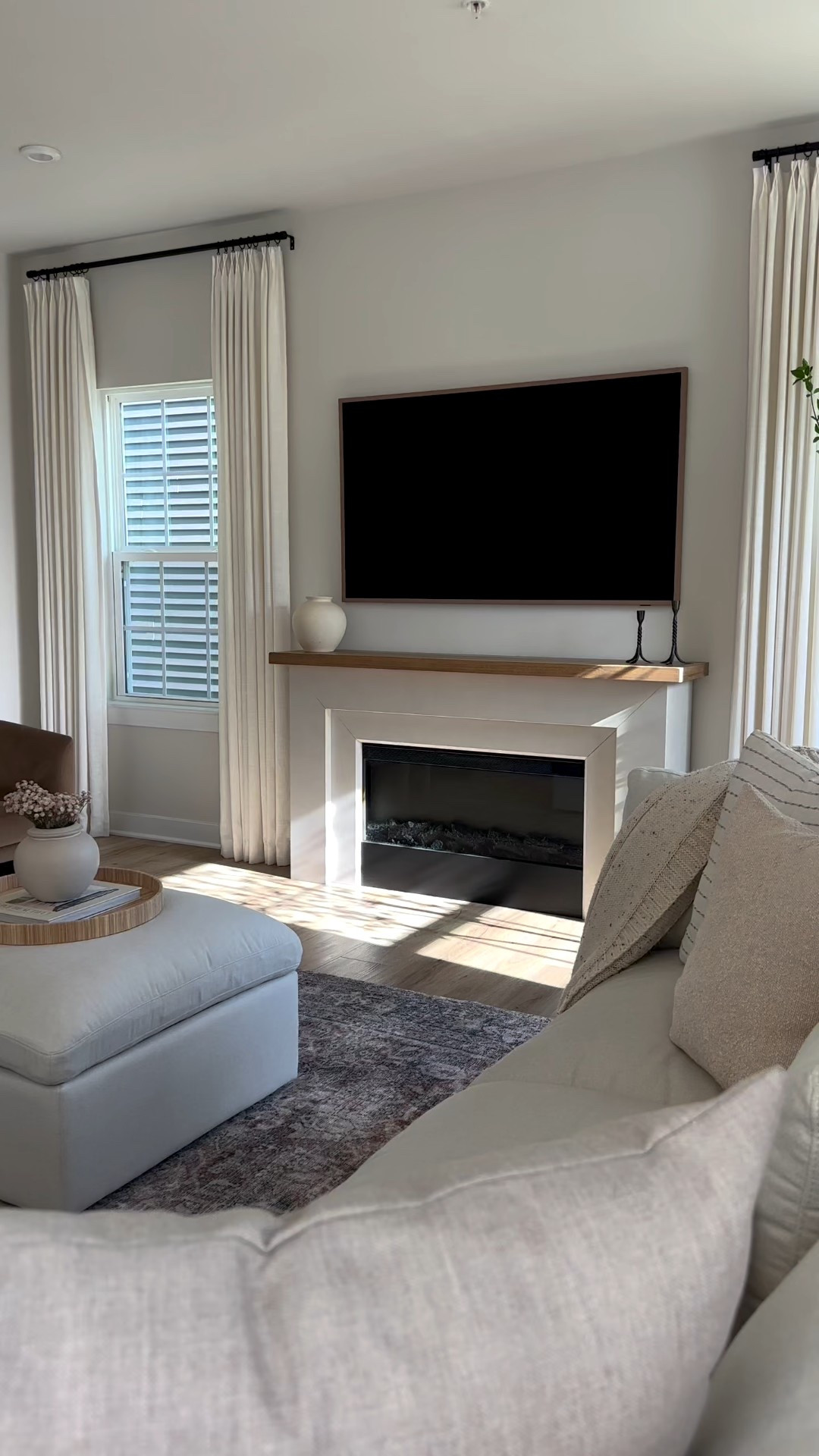 The fireplace is the focal point of the living room — and once I styled it with layered neutrals, warm textures, and balanced height… everything felt intentional. #fireplace #livingroom #neutraldecor #homedecor 

#LTKHome