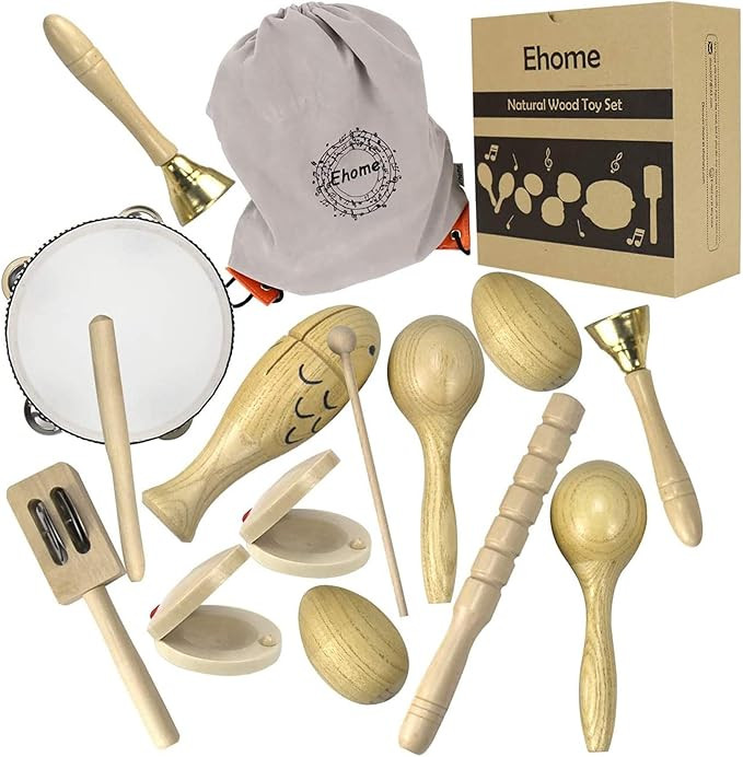 Ehome Toddler Musical Instruments, Natural Wood Percussion Instruments Toy for Kids Preschool Edu... | Amazon (US)