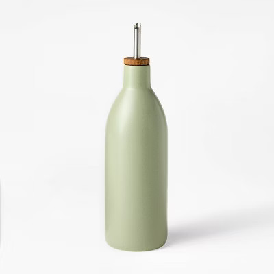 Ceramic Oil Pour Bottle Green - Figmint™ | Target