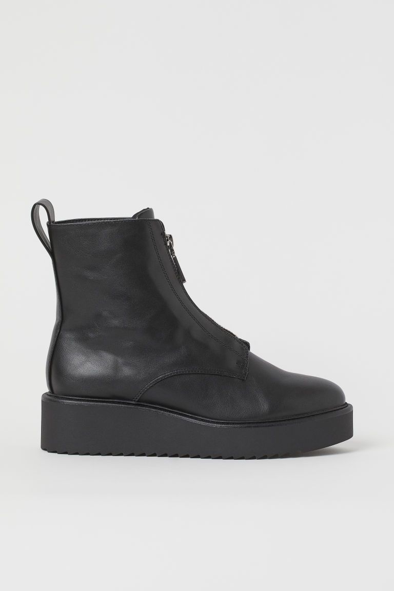 H & M - Wedge-heel Boots - Black | H&M (US + CA)