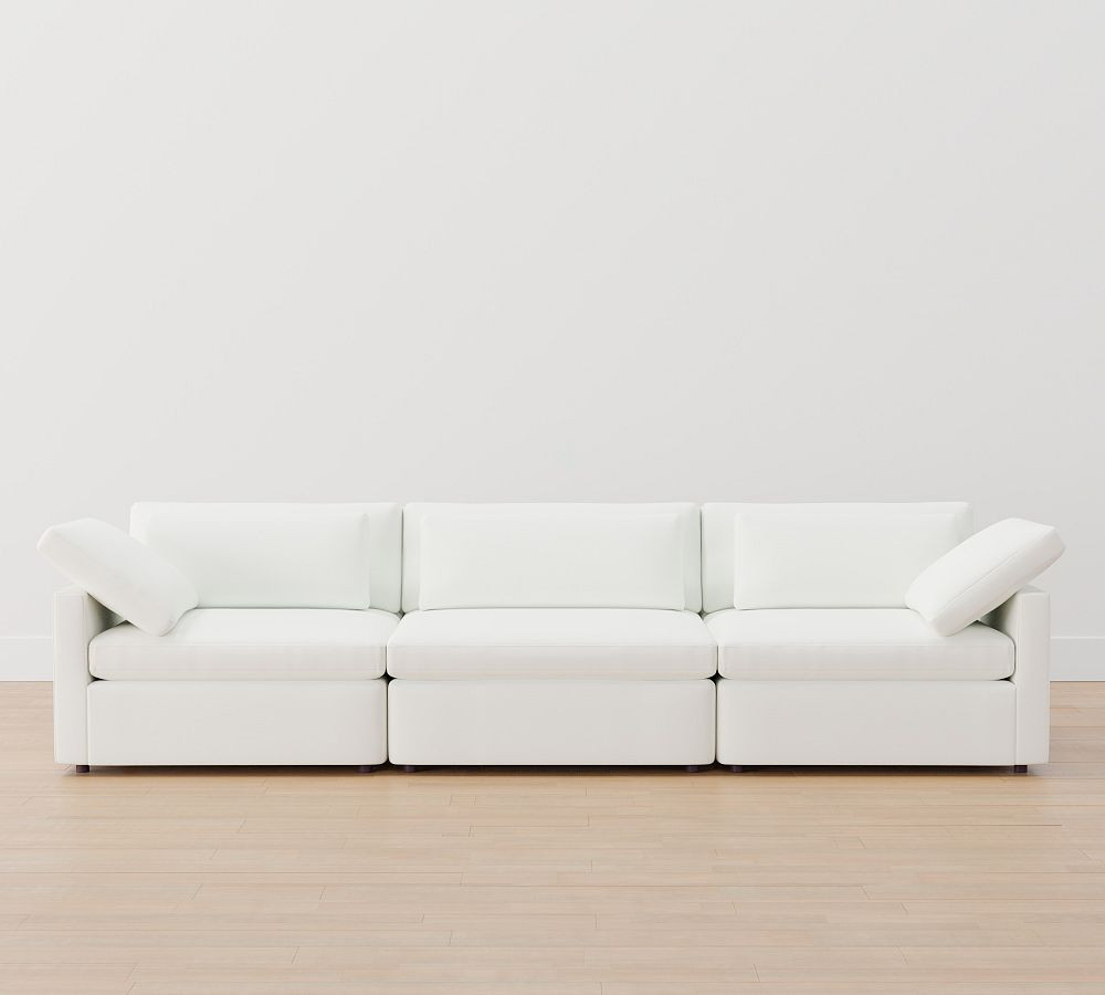 Dream Lounge Square Slim Arm Upholstered Modular Sofa | Pottery Barn (US)