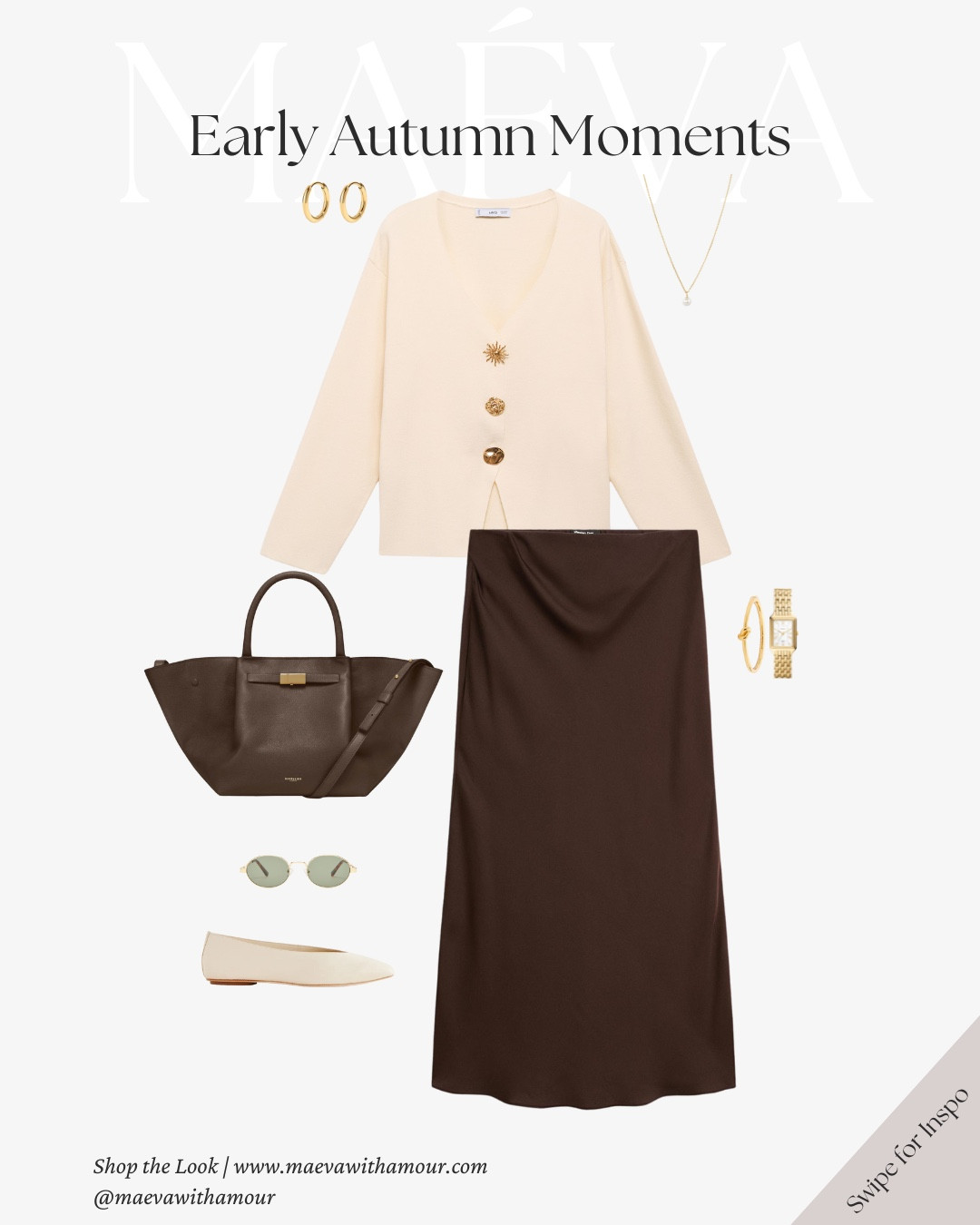 Early Autumn Moments 🍂 A 4-look edit in rich neutrals with soft creams and chocolate tones, styled for that quiet shift into fall ✨ Which piece is your favorite? 

🤎 Adore these looks? Comment SHOP to receive a DM with the link or head to the link in bio to shop the outfits & more! 

👉 Save & Follow to discover French-inspired style and wardrobe tips, designed to elevate your everyday fashion!

With Amour, M.

#chocolatebrown #stylingtips #frenchstyle #capsulestyle #outfitinspo #earlyfall #autumn 

#LTKStyleTip #LTKItBag #LTKSeasonal