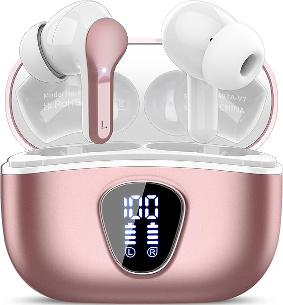 Wireless Earbuds, Bluetooth 5.4 Headphones HiFi Stereo, Bluetooth Earbuds with ENC Noise Cancelli... | Amazon (US)