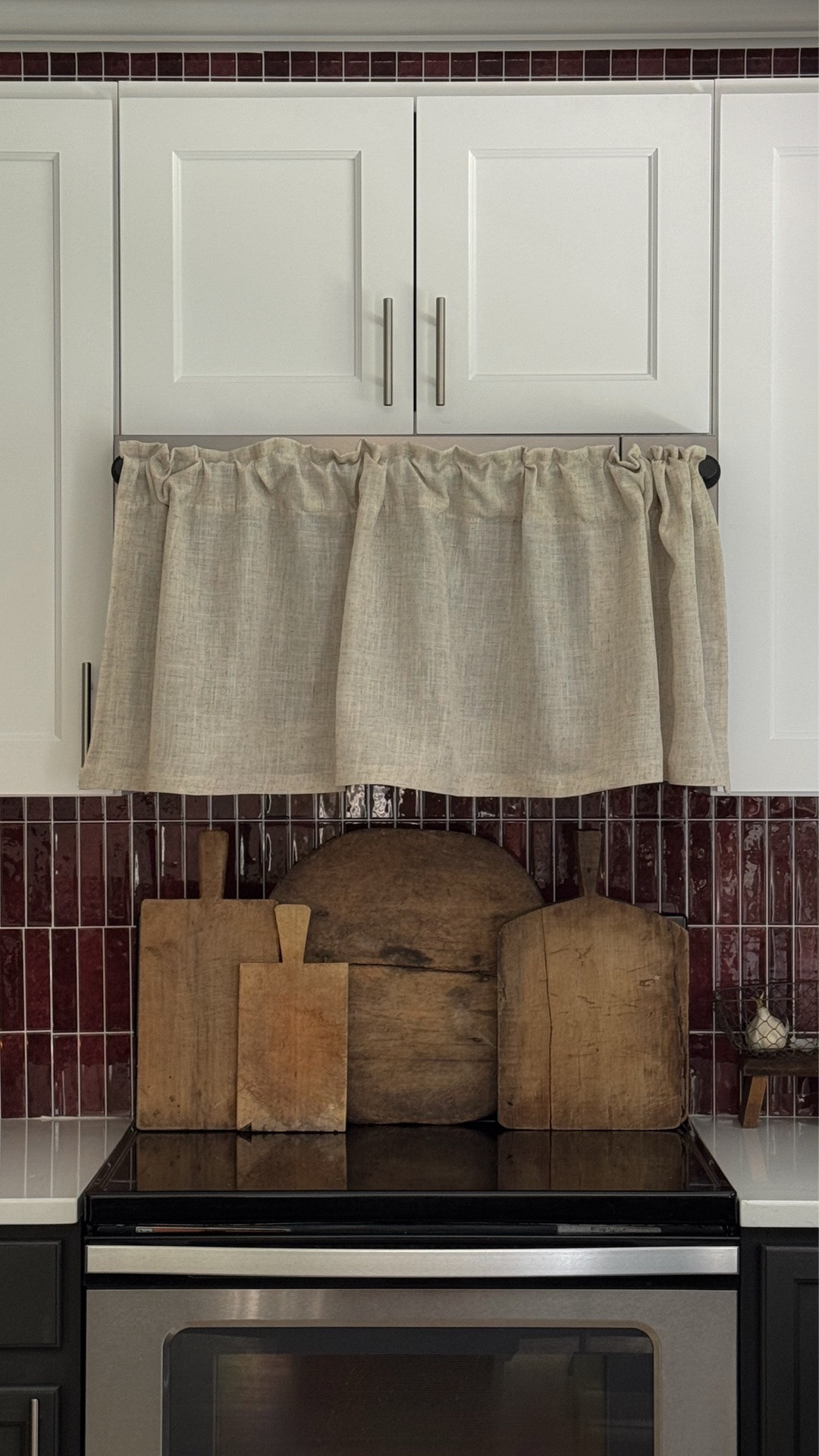 One of my favorite designer tricks? Stop letting appliances steal the spotlight.

If you have a microwave, mini fridge, or other kitchen eyesore that disrupts the look of your space, try this simple DIY cafe curtain. I used a magnetic cafe rod, leftover fabric, and hemming tape to create a custom curtain that instantly softened the look of my microwave and made it feel intentional instead of utilitarian.

It’s an easy renter-friendly decorating idea that adds charm, texture, and a custom designer touch without spending much money.

Little details like this are what make a home feel collected, cozy, and thoughtfully designed.

Comment CAFE ROD and I’ll send you the links to everything I used. ✨

#HomeDecorIdeas #DIYHomeDecor #InteriorDesignTips

#LTKHome #LTKdayinmylife