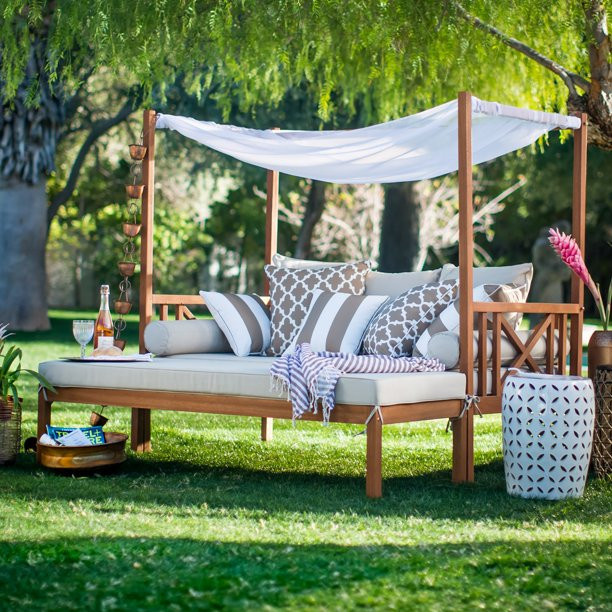 Belham Living Brighton Outdoor Daybed and Ottoman - Natural | Walmart (US)