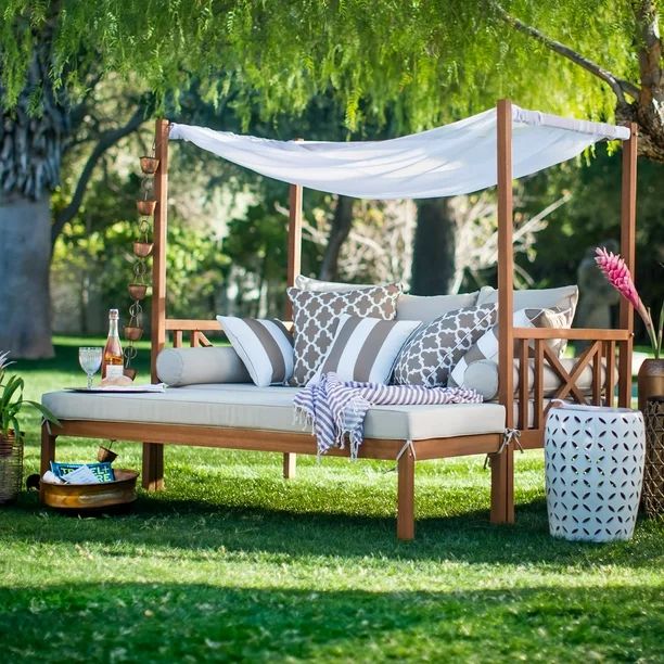 Belham Living Brighton Outdoor Daybed and Ottoman - Natural | Walmart (US)