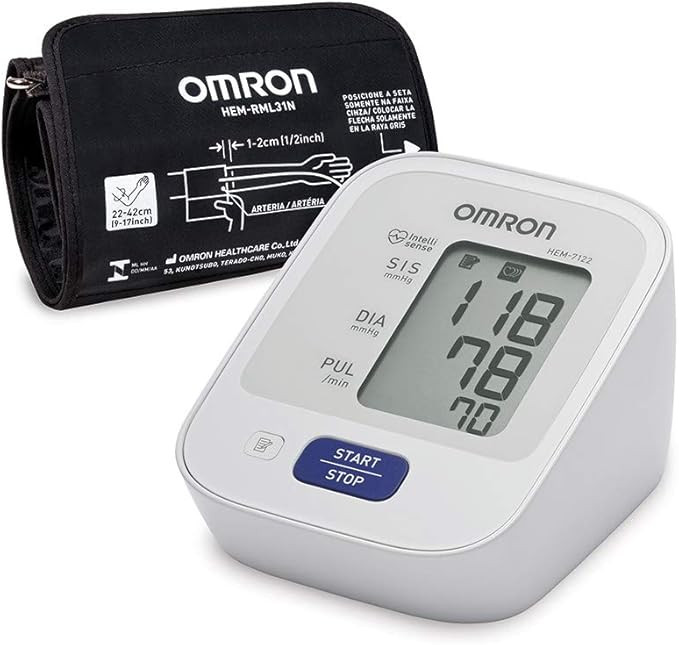 OMRON Monitor de Pressão Arterial de Braço Control+ Hem-7122, Branco | Amazon (BR)