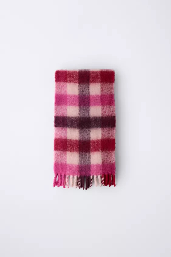 PLAID KNIT SCARF | Zara Canada