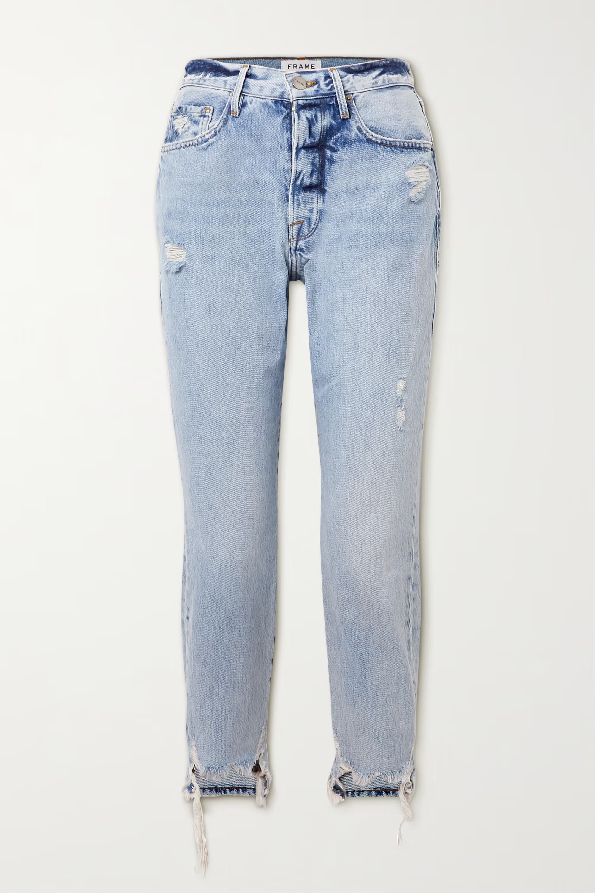 Le Original distressed high-rise straight-leg jeans | NET-A-PORTER (US)