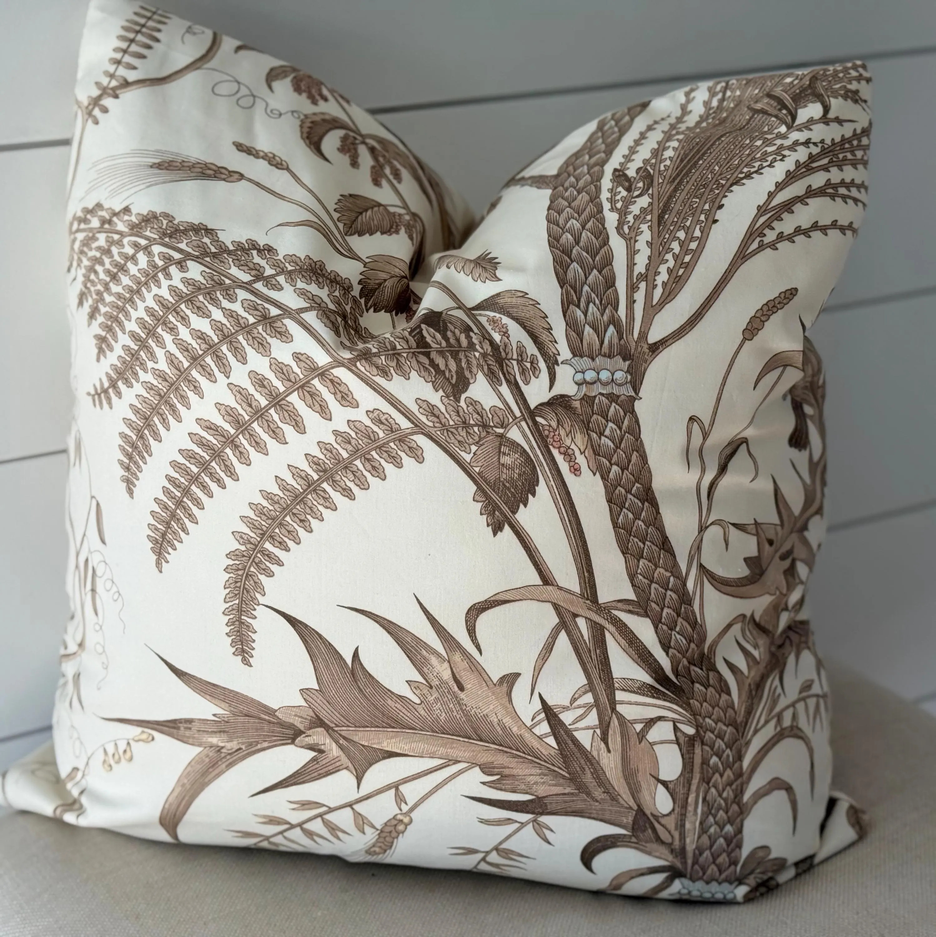 Brunschwig and Fils Bird and Thistle Beige Pillow Cover | Etsy (Global)