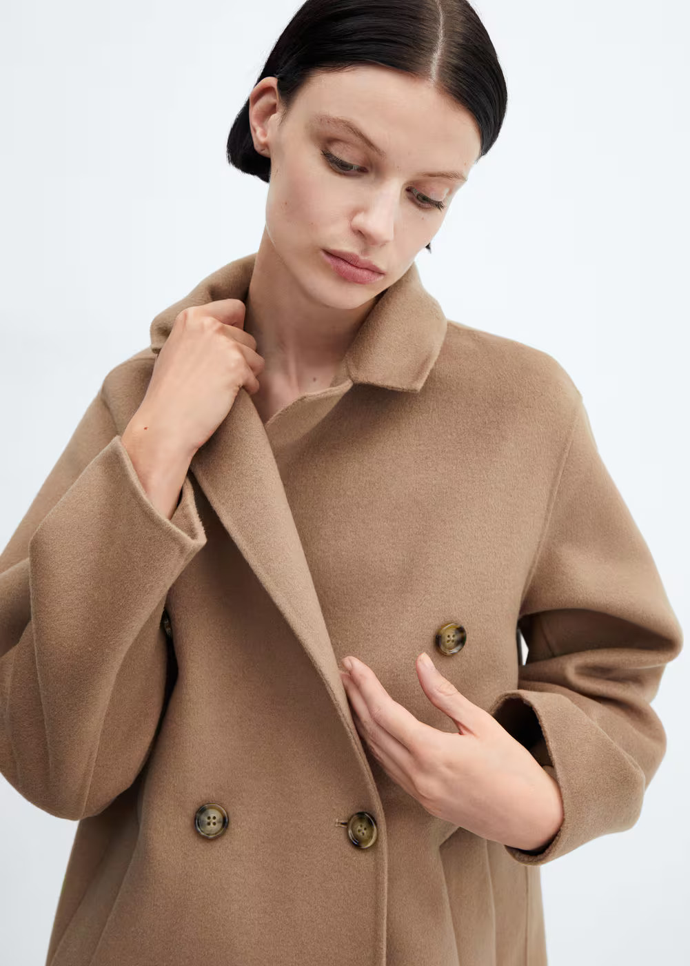 Handmade oversized wool coat | MANGO (US)