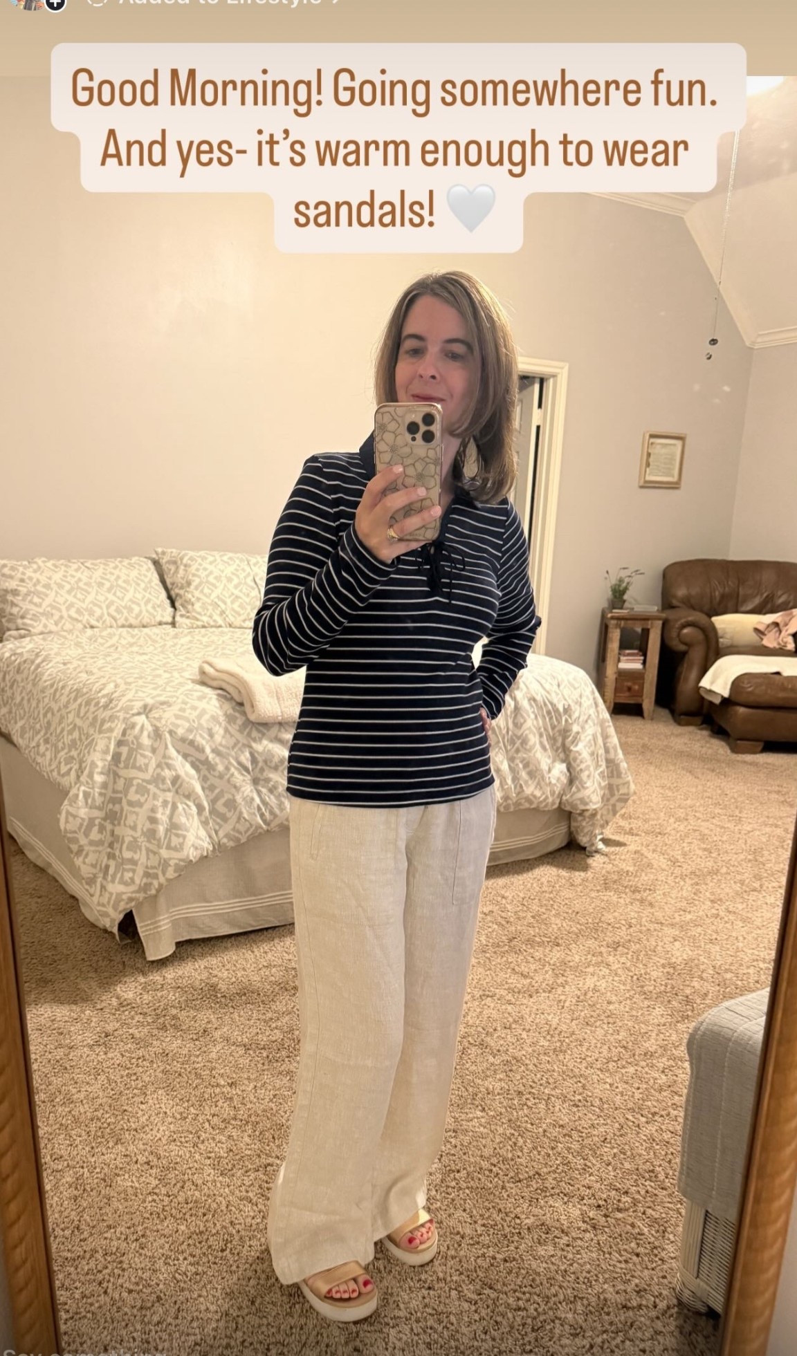 Get the look! 
Beach linen pants, Spring long sleeve top! ✨ Vacation Outfit Beach | Travel Outfit | Casual Spring Outfit | Summer Linen | 

#LTKPetite #LTKOver40 #LTKootd