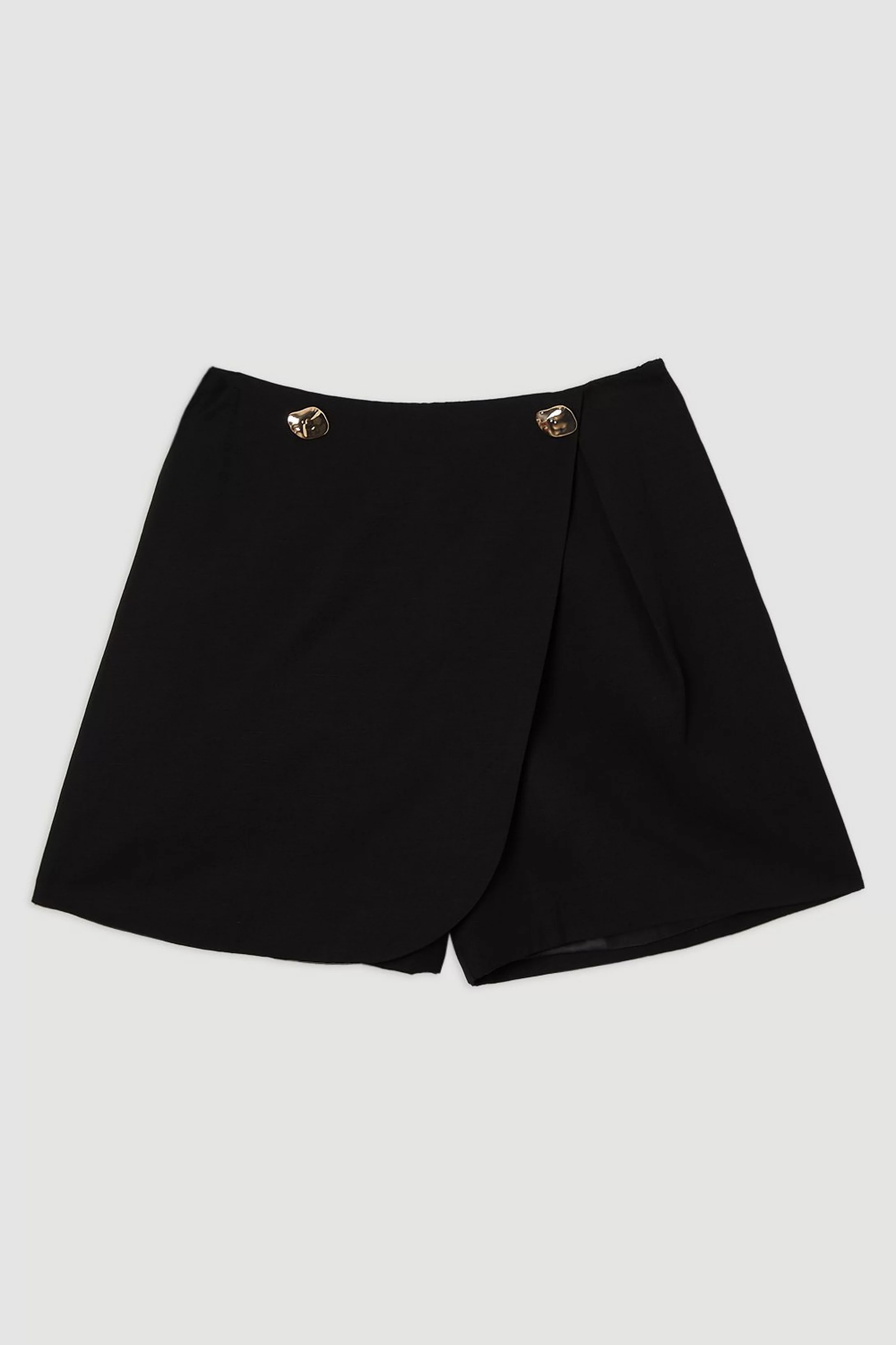 Viscose Linen Tailored Wrap Skort | Karen Millen US