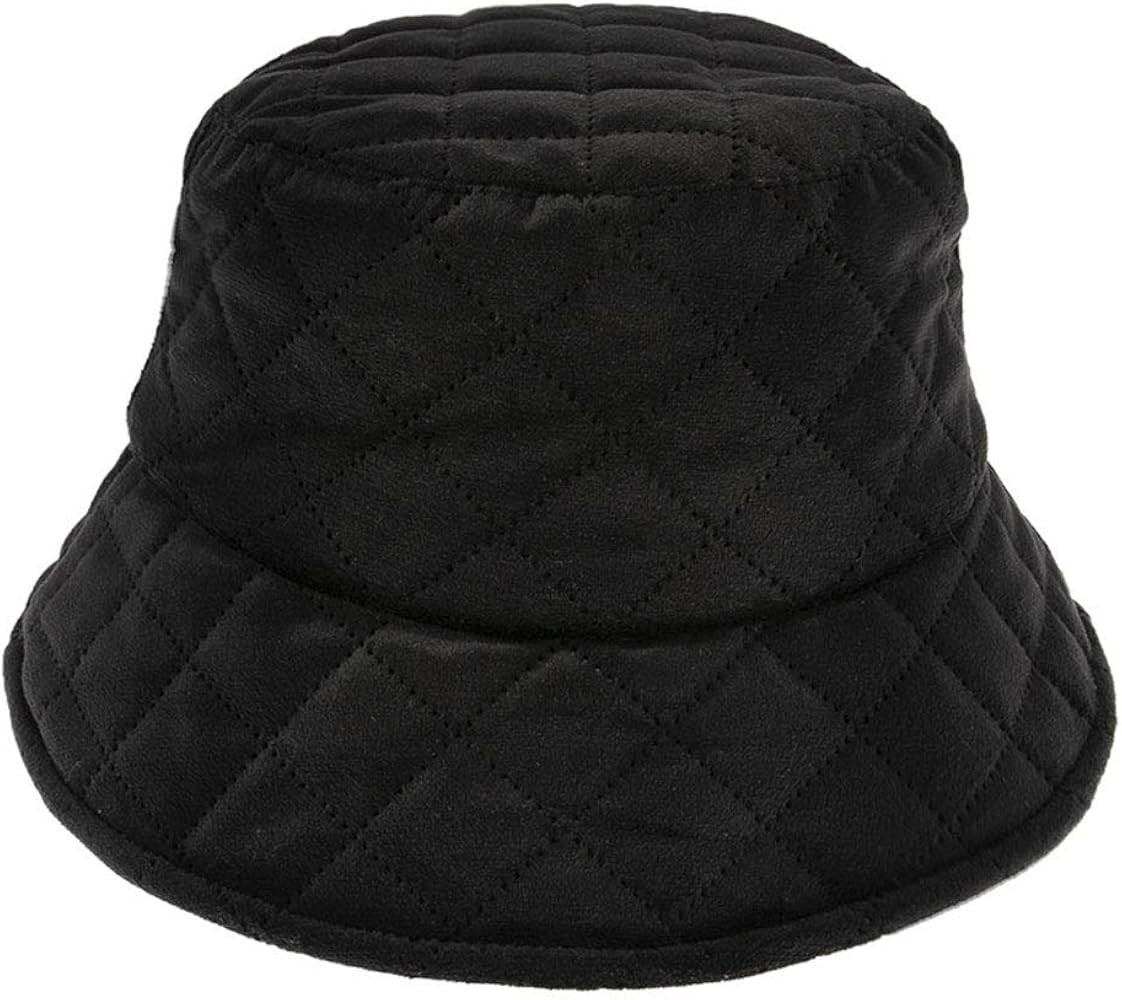 PAODIKUAI Women's Foldable Diamond Quilted Bucket Hat Checkered Fisherman Winter Cap | Amazon (US)