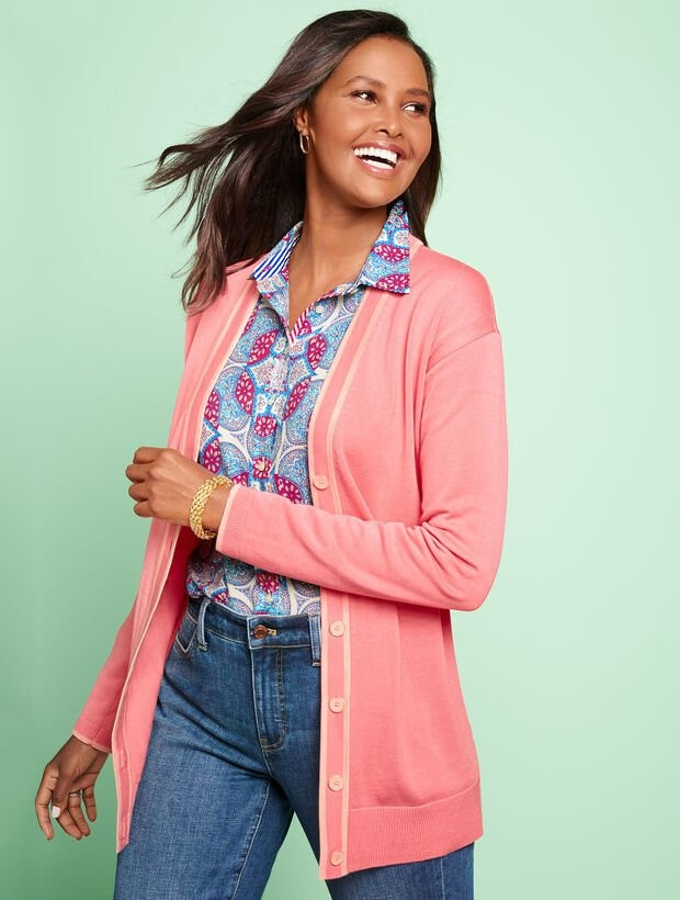 Girlfriend Cardigan - Tipped | Talbots