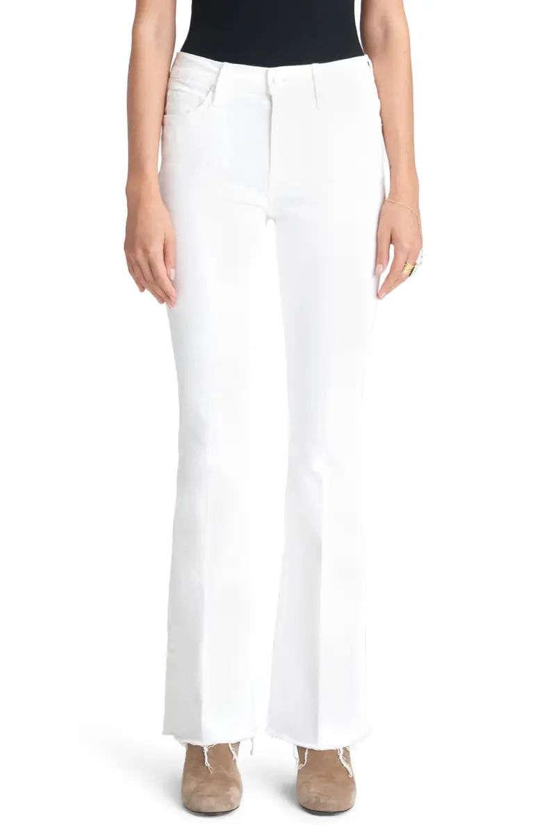 High Waist Fray Hem Flare Jeans | Nordstrom