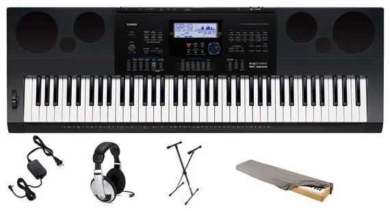 Casio WK6600 76-Key Premium Keyboard Pack with Stand, Power Supply, On-Stage Dust Cover and Samso... | Walmart (US)