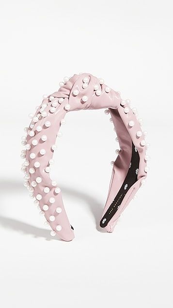Faux Leather Imitation Pearl Knotted Headband | Shopbop