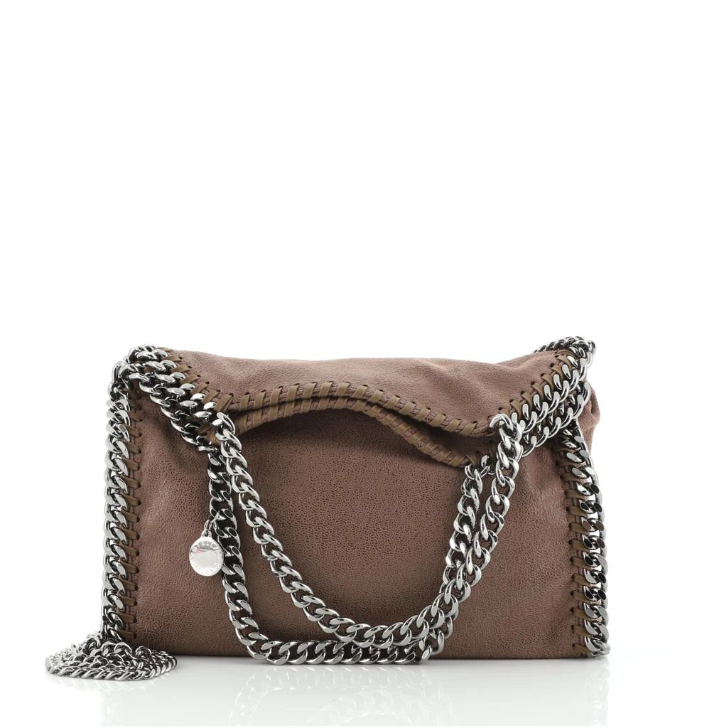 Falabella Fold Over Crossbody Bag Quilted Shaggy Deer Mini | Rebag